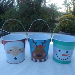 3pcs "Merry Xmas" luxury metal-art planters brand new